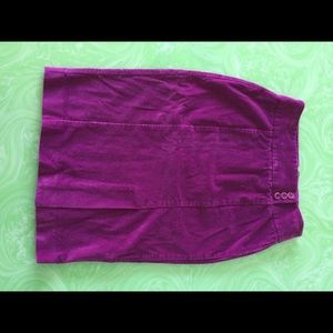 Bebe Corduroy Pencil Skirt